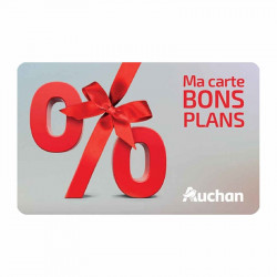 Avantage de - 5% carte cadeau Auchan moins chère