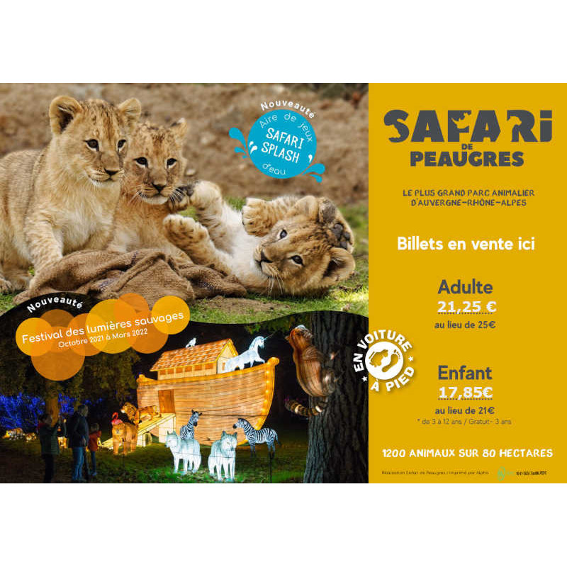 code promo hebergement safari de peaugres