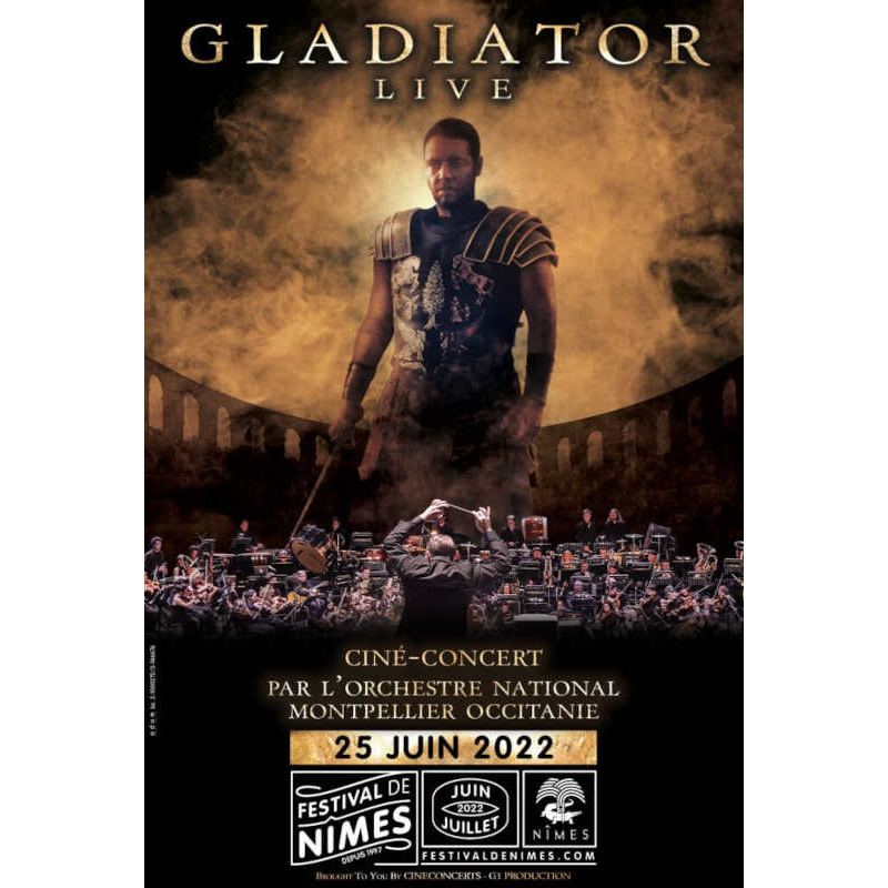 Ciné Concert Gladiator Festival de Nîmes moins cher