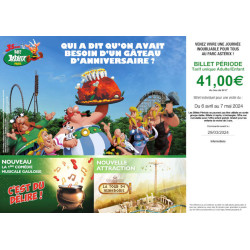 41€ ticket promo Parc Astérix avec Accès CE